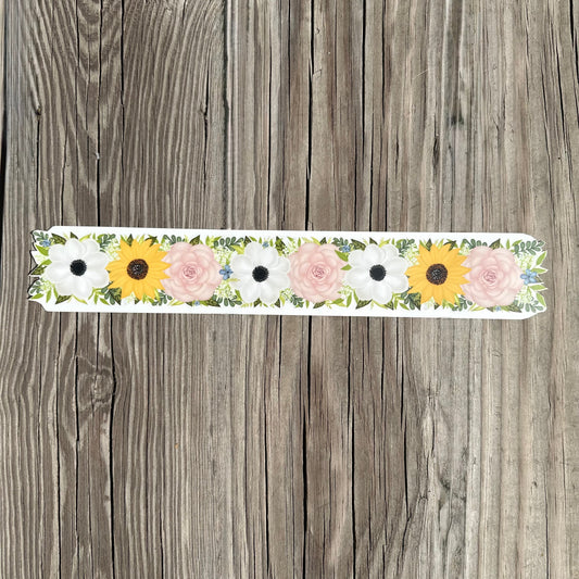 Floral Stanley cup Wrap-Around Sticker