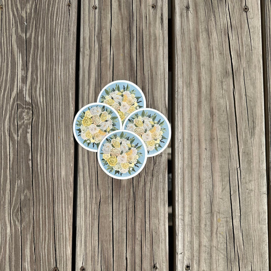 Peony painting Sticker