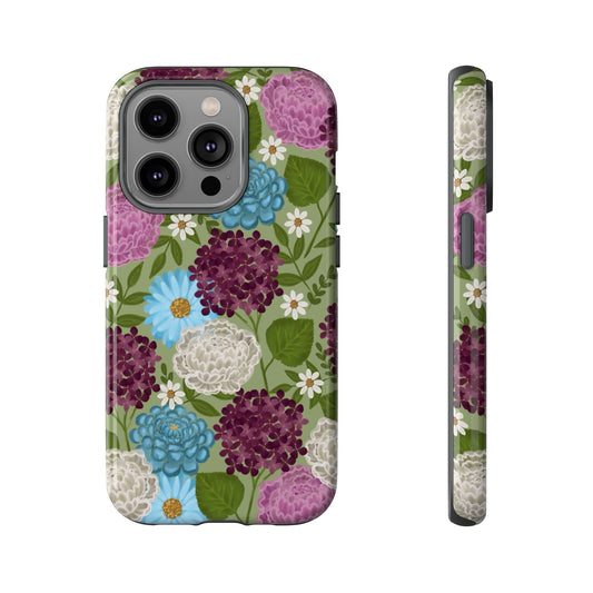 Green floral Iphone case