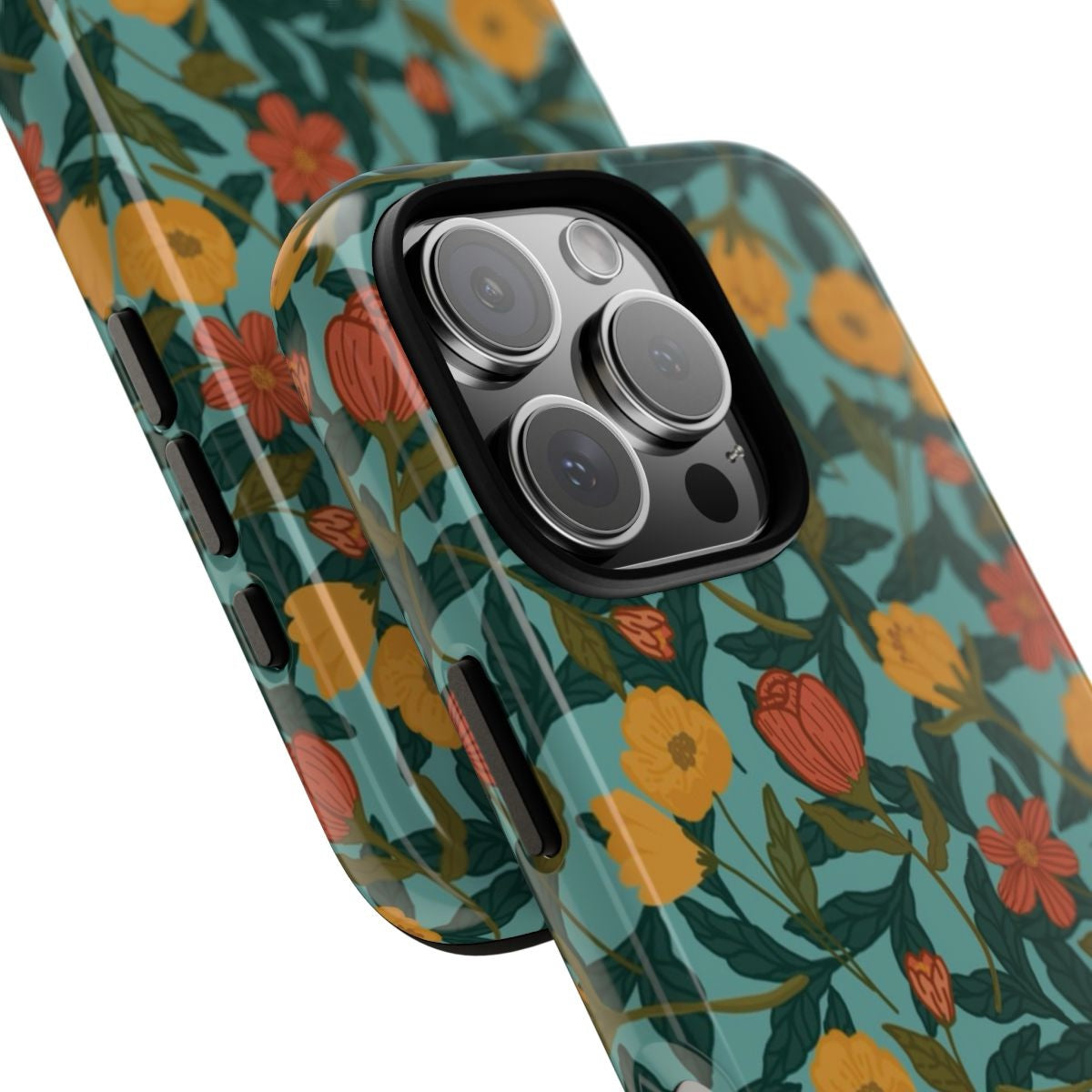 Teal Florals Phone case