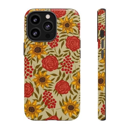 Sunflowers & Roses Iphone case