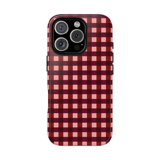 Red checkered Phone case