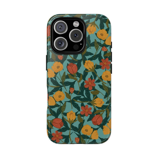 Teal Florals Phone case